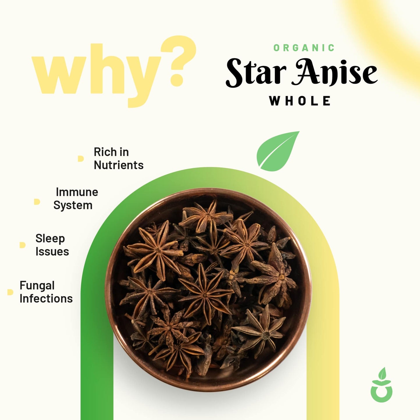 Pure Organio Organic Star Anise Spices Whole Chakri Phool