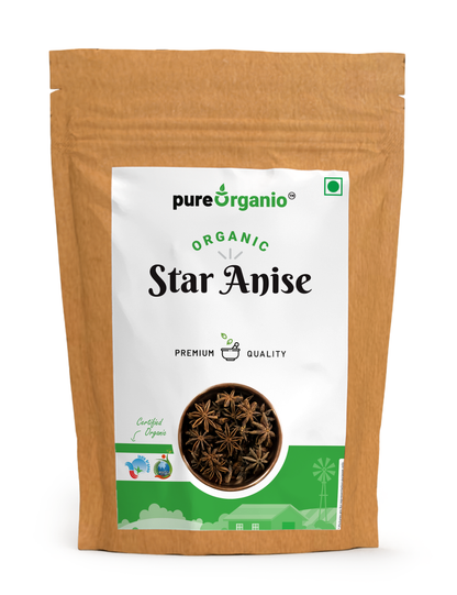 Pure Organio Organic Star Anise Spices Whole Chakri Phool