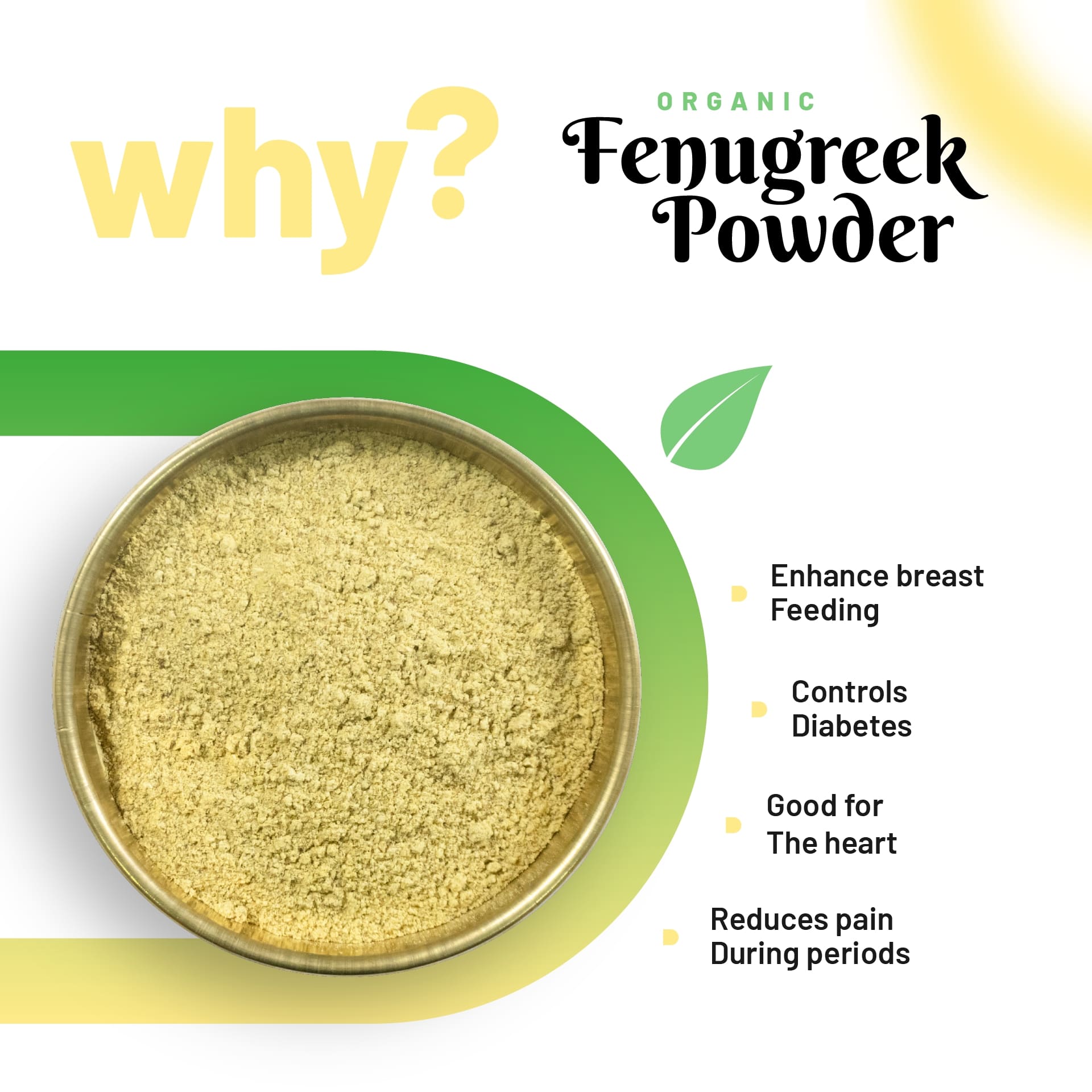 Pure Organio Organic Fenugreek Powder Methi Dana Ground For Cooking and Eating
