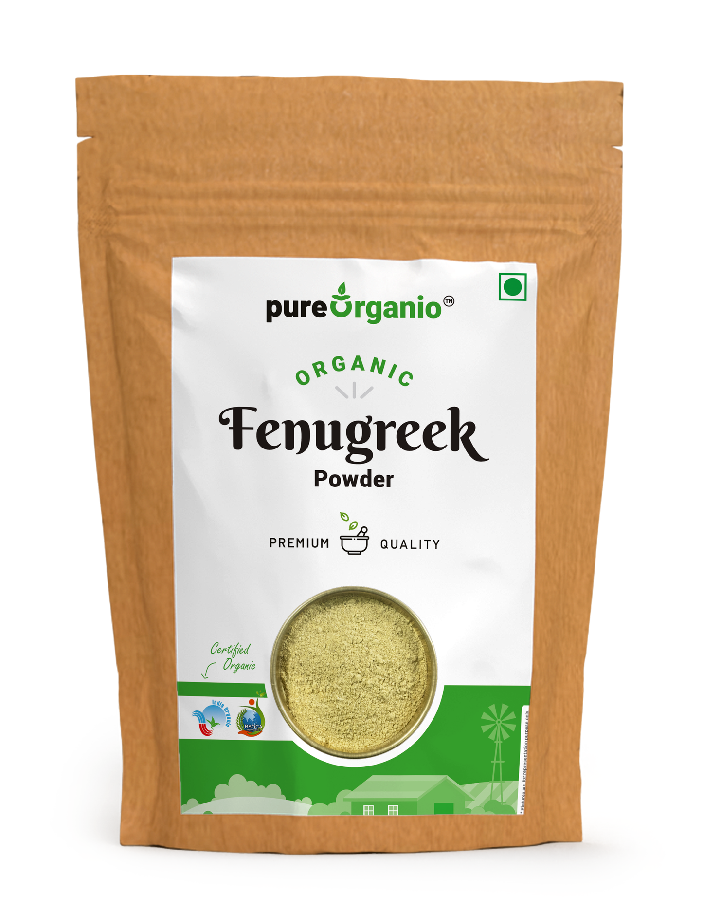 Pure Organio Organic Fenugreek Powder Methi Dana Ground For Cooking and Eating