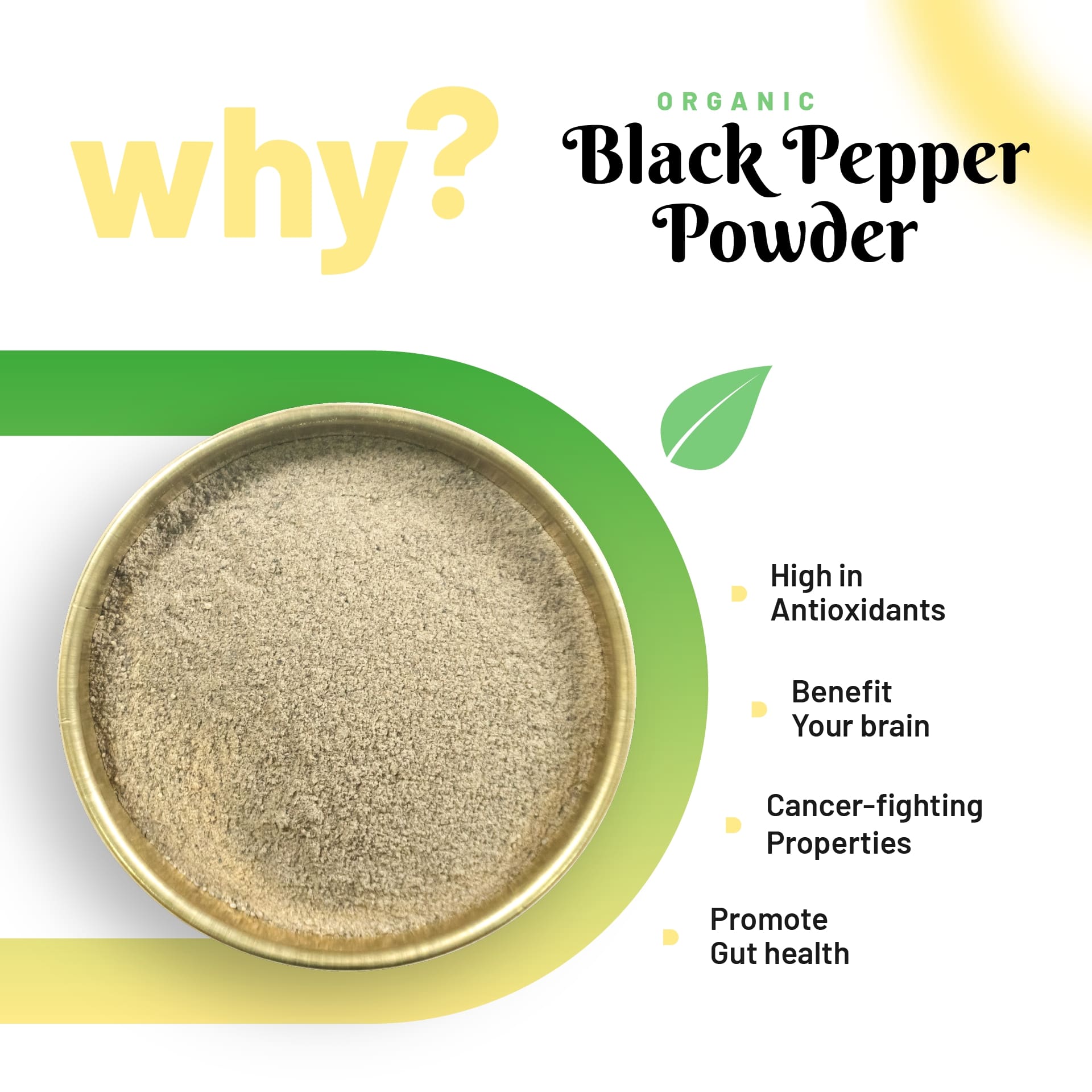 Pure Organio Organic Black Pepper Powder