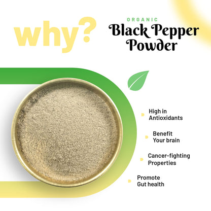 Pure Organio Organic Black Pepper Powder