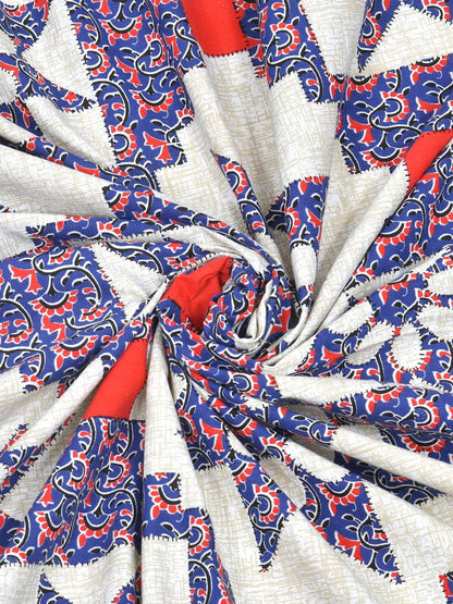 100% Pure Cotton Traditional Printed Bedsheet for Double Bed King Size Bedsheet with 2 Pillow Covers