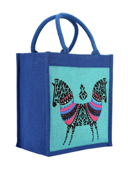 Jute Cottage Double Zebra Print Lunch Bag
