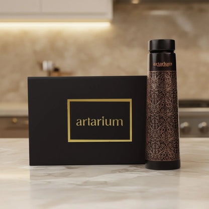 Artarium Antique Etching Copper Bottle with Gift Box 1L