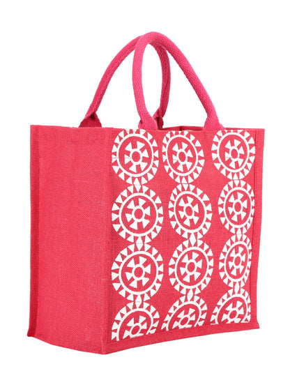 Jute Cottage Round Print All Over Lunch Bag