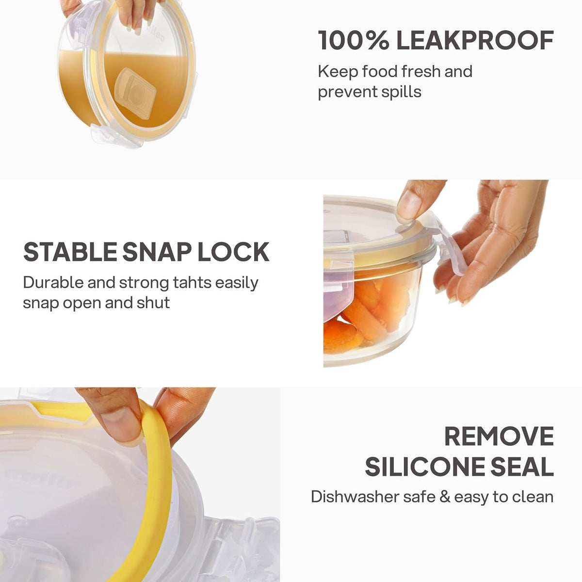 CELLO Fit & Fresh Round Lunch Box Container for Daily Use 400 ml