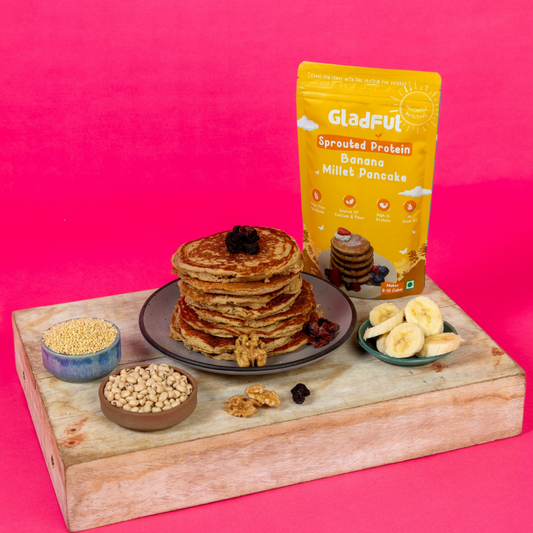 Banana Pancake Mix with sprouted Millets and Lobia Masoor Protein -  150gms