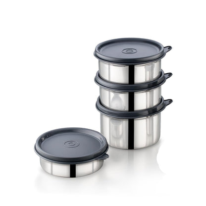 Pigeon Vibe Stainless Steel Lunch Carrier Set of 3 Containers (250ml, 350ml & 500ml)