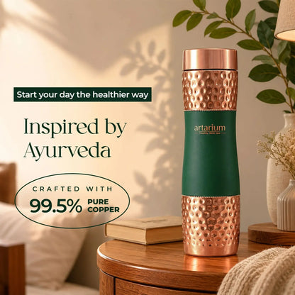Artarium Eco-Friendly Copper Water Bottle 1L Plain Finish