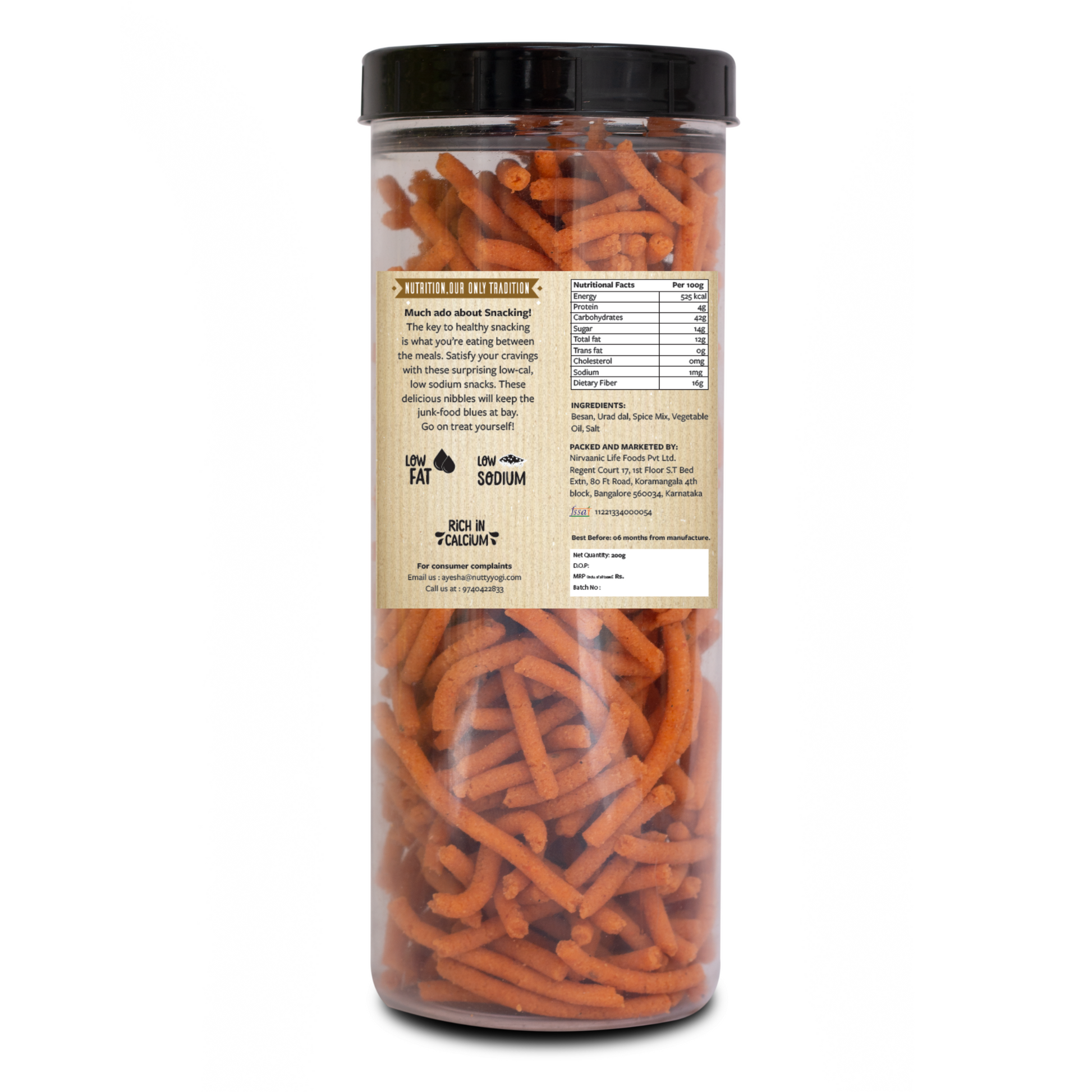 Nutty Yogi Spicy & Tart Muruku Sticks 200g