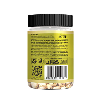 Happilo Premium Iranian Roasted & Salted Pistachios 200g Jar