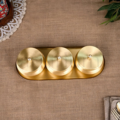 Artarium Brass Nut Bowl Gift Set Premium Handcrafted