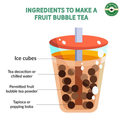 Mango & Peach  Fruit Bubble Tea Premix - 1 kg