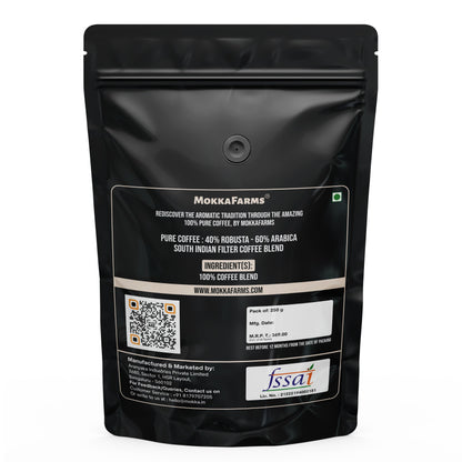 MokkaFarms South Indian Filter Signature Coffee  | 60% Arabica - 40% Robusta Blend | 0% Chicory | Rich, Flavourful & Aromatic |