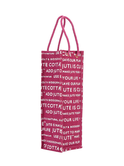 Jute Cottage Bottle Bag Jute Cottage Printed