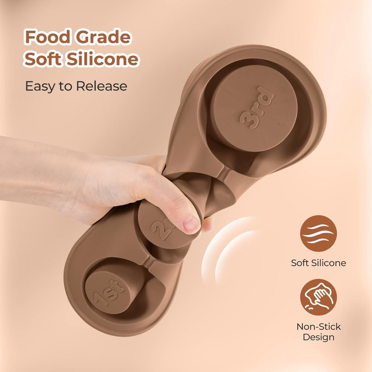 House of Quirk Ice Cube Tray for Stanley Ice Mold Tumbler Cup 950-1200ml - (Choco)