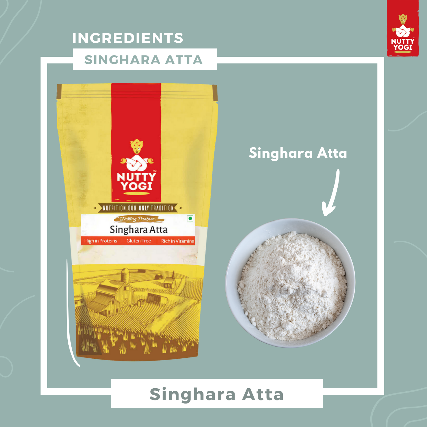 Nutty Yogi Singhara Atta
