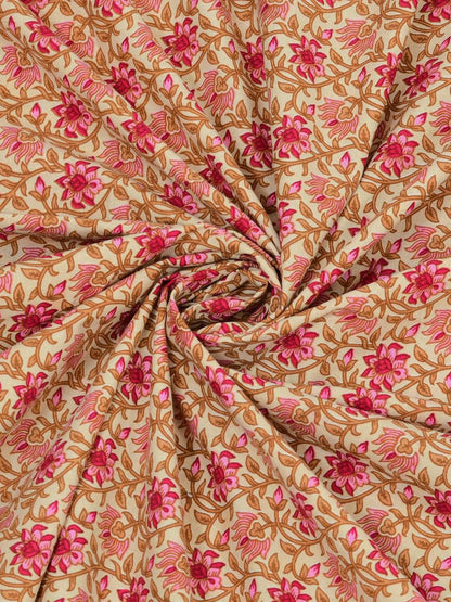 100% Pure Cotton Traditional Printed Bedsheet for Double Bed King Size Bedsheet with 2 Pillow Covers