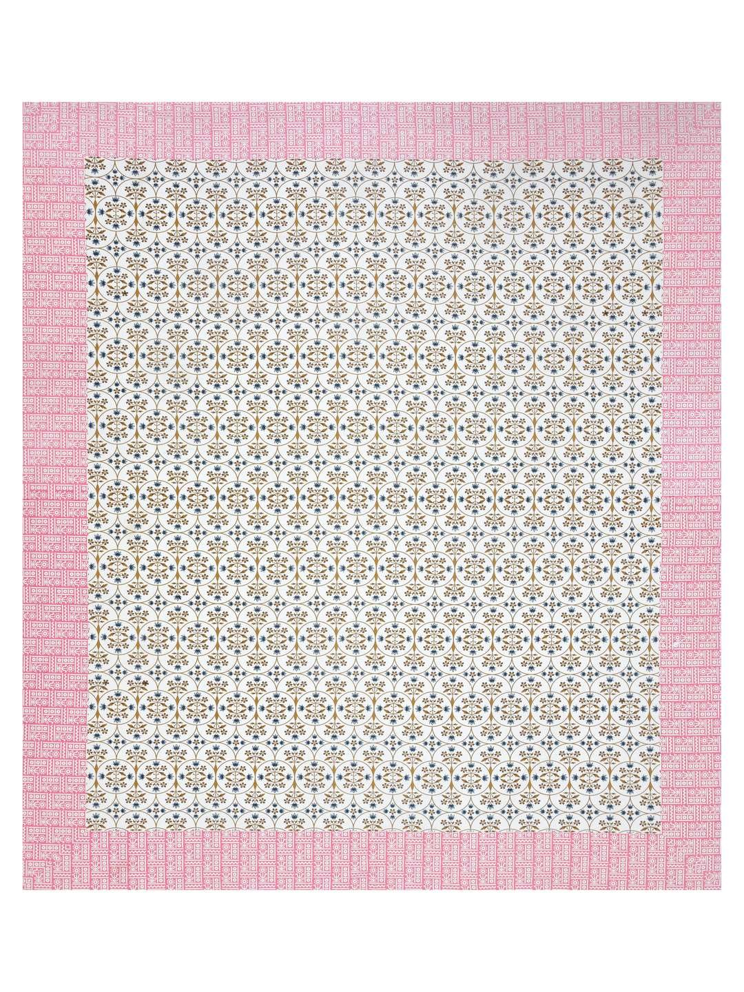 100% Pure Cotton Traditional Printed Bedsheet for Double Bed King Size Bedsheet with 2 Pillow Covers