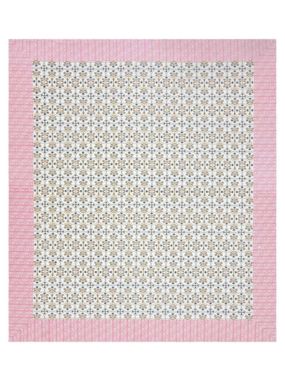 100% Pure Cotton Traditional Printed Bedsheet for Double Bed King Size Bedsheet with 2 Pillow Covers