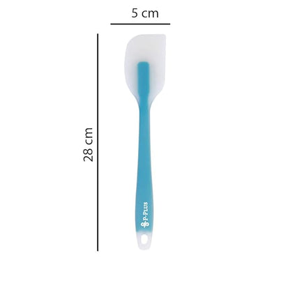 P-Plus International Food Grade Silicone Spatulas Rubber Spatulas Heat Resistant Blue Set of 2