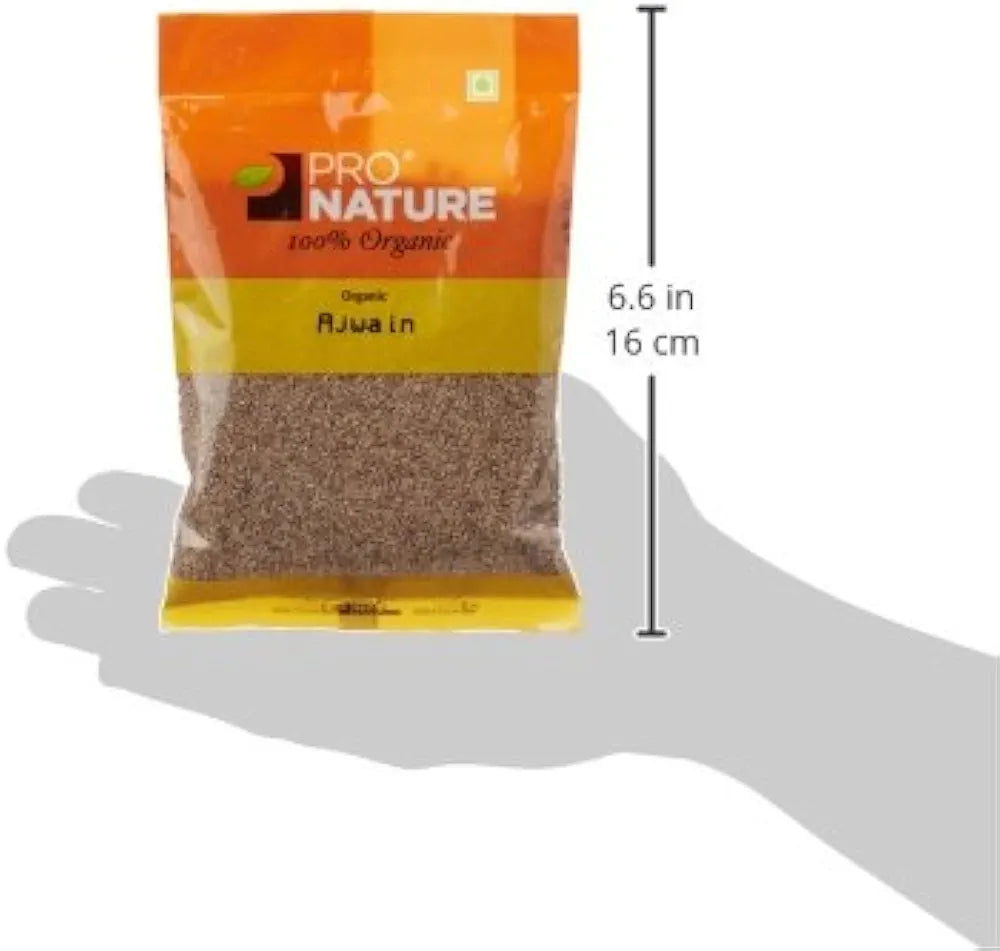 Pro Nature 100% Organic Ajwain Ajowan, Seeds, 100 Gram