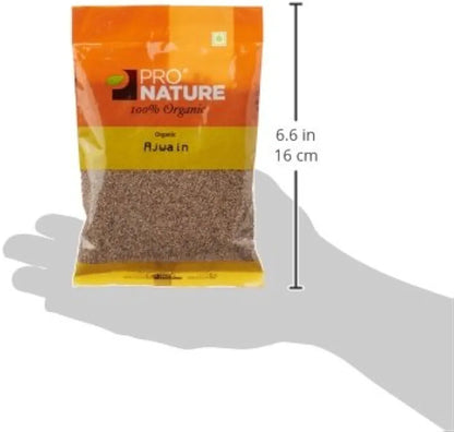 Pro Nature 100% Organic Ajwain Ajowan, Seeds, 100 Gram