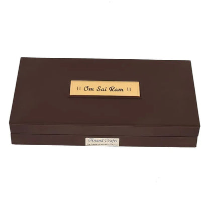 Jaipur Ace Shirdi Sai Baba Gold Plated Charan Paduka Yantra With Wooden Box