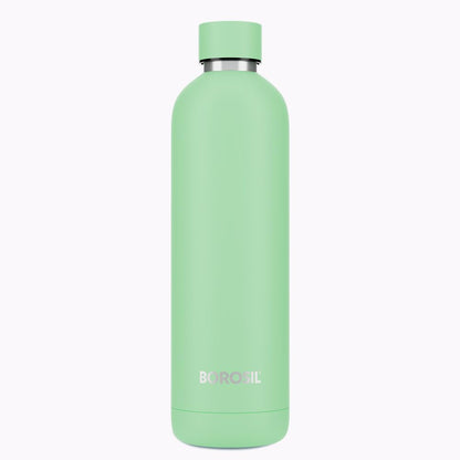 Borosil Hydra Pacific Stainless 700 Ml Insulated Water Bottle | Blue Stainless Steel Bottle | Double Wall Vacuum Insulation | 12 Hours Hot & Cold