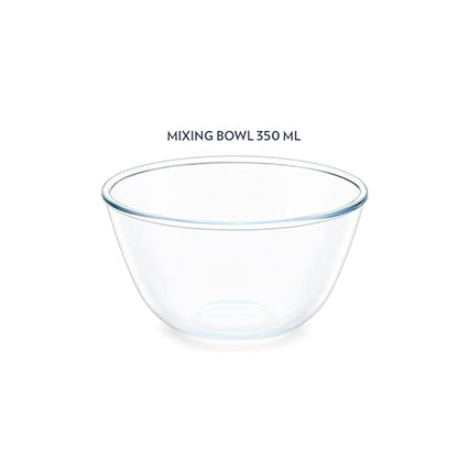 Borosil 350 ml Serving & Mixing Borosilicate Glass Bowl | Multipurpose Round Bowl for Kitchen & Dinning