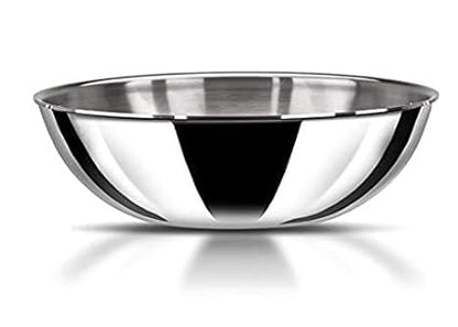 Femora Tri-ply Tasla Kadhai Without Handle 24 Cm | Capacity 2.6 Litres | Induction Safe, Stain Resistant, Zero Coating
