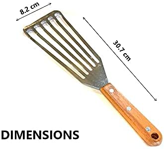 P-Plus International Stainless Steel Wide Thin Kitchen Fish Spatula Lightweight Cooking