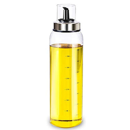 Spatlus Glass Steel Oil Vinegar Dispenser 500 ml Transparent