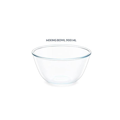 Borosil 900 ml Serving & Mixing Borosilicate Glass Bowl with Lid | Multipurpose Bowl for Kitchen & Dinning