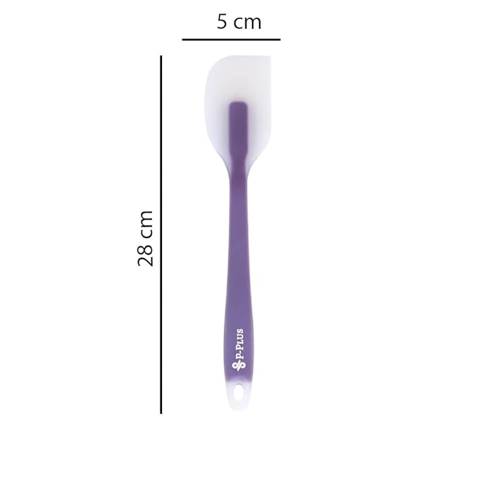 P-Plus International Silicone Spatulas Rubber Spatula Heat Resistant Seamless Purple Set of 2
