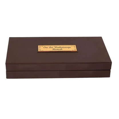 Jaipur Ace Gold Plated Shree Venkatshwer Charan Paduka Yantra Devotional Prayer Box