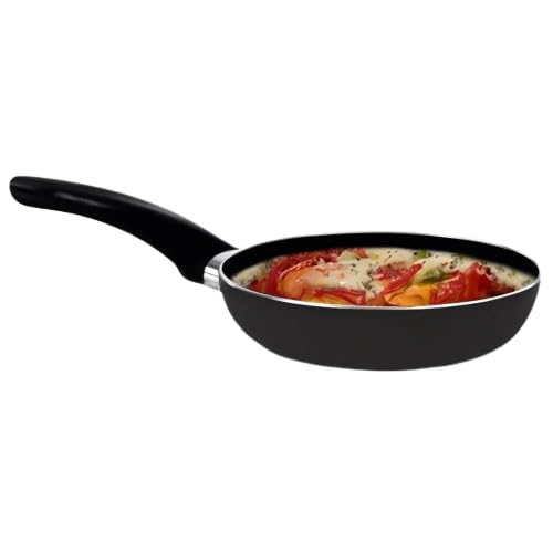 Savya Home Non Stick Frying Pan 22 Cm Stove & Induction Cookware Minimal Oil Cooking Black Colour