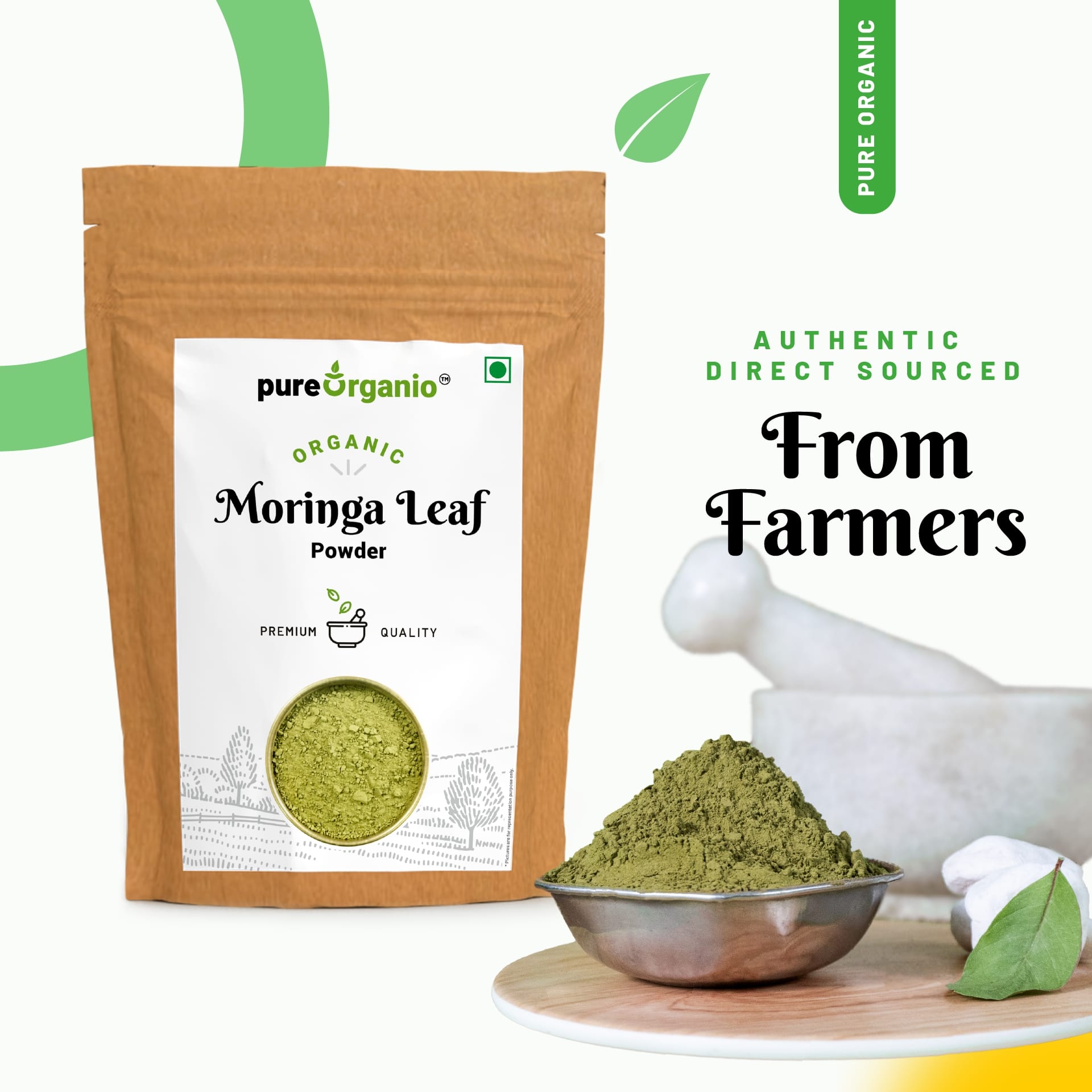 Pure Organio Moringa Powder Organic