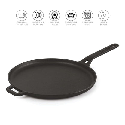 Cello Ironica Cast Iron Dosa Tawa Induction Compatible - 28 cm