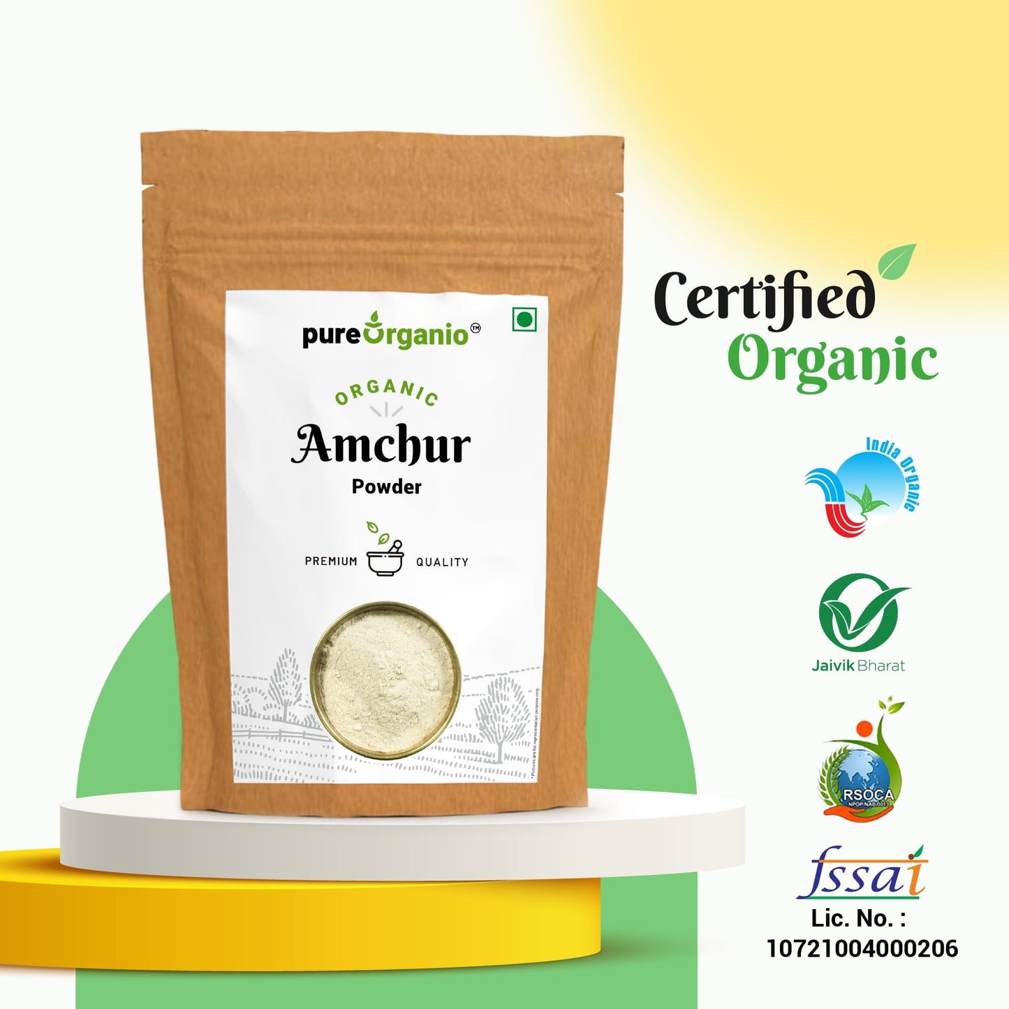 Pure Organio Amchur Powder Organic Dry Mango Powder