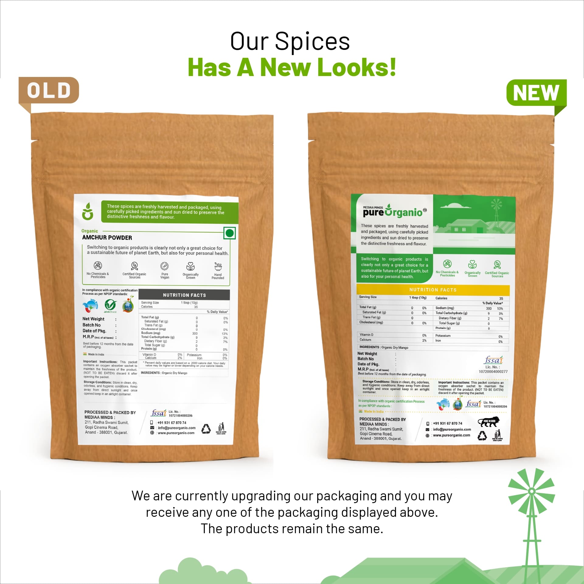 Pure Organio Amchur Powder Organic Dry Mango Powder