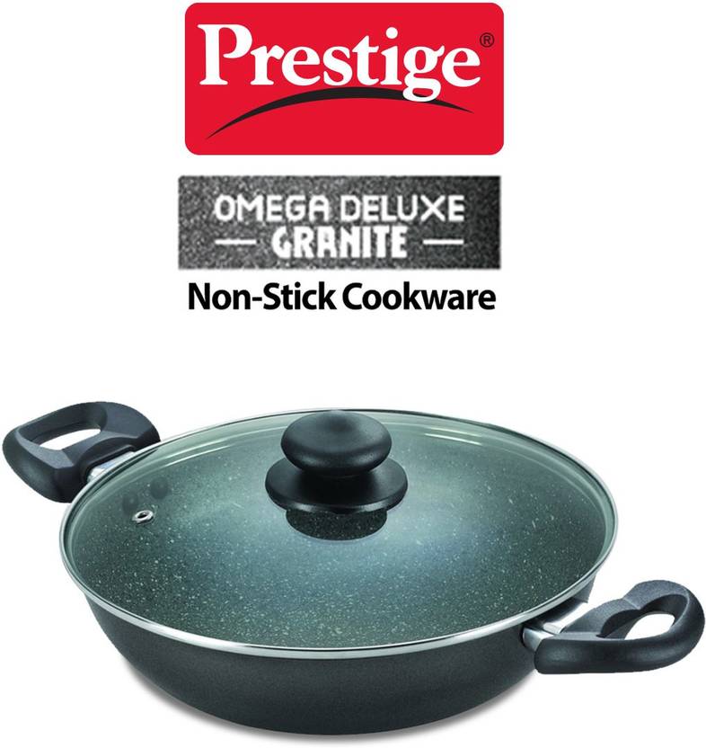 Prestige Omega Select Plus Ib Aluminium Non Stick Cookware Dia 24cm Kadai With Glass Lid