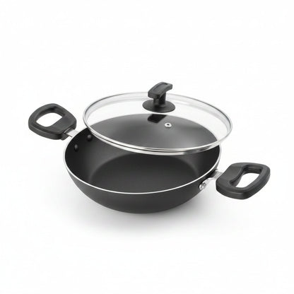 Judge by Prestige Everyday Non-Stick Combi Pack Kadai 24cm with Glass Lid + Fry Pan 24cm