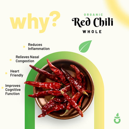 Pure organio Organic Reshampatti Red chilli Whole
