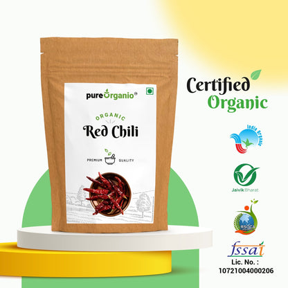 Pure organio Organic Reshampatti Red chilli Whole