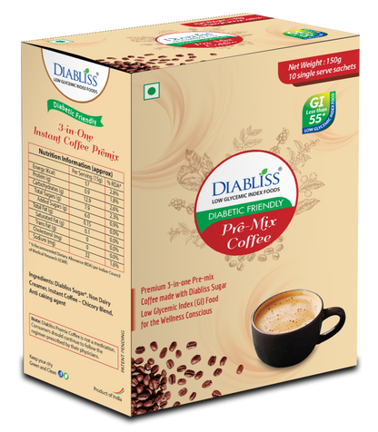 Diabliss Diabetic Friendly Pre-Mix Coffee 150g