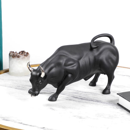 Artarium Abstract Art Charging Bull Figurine Idol