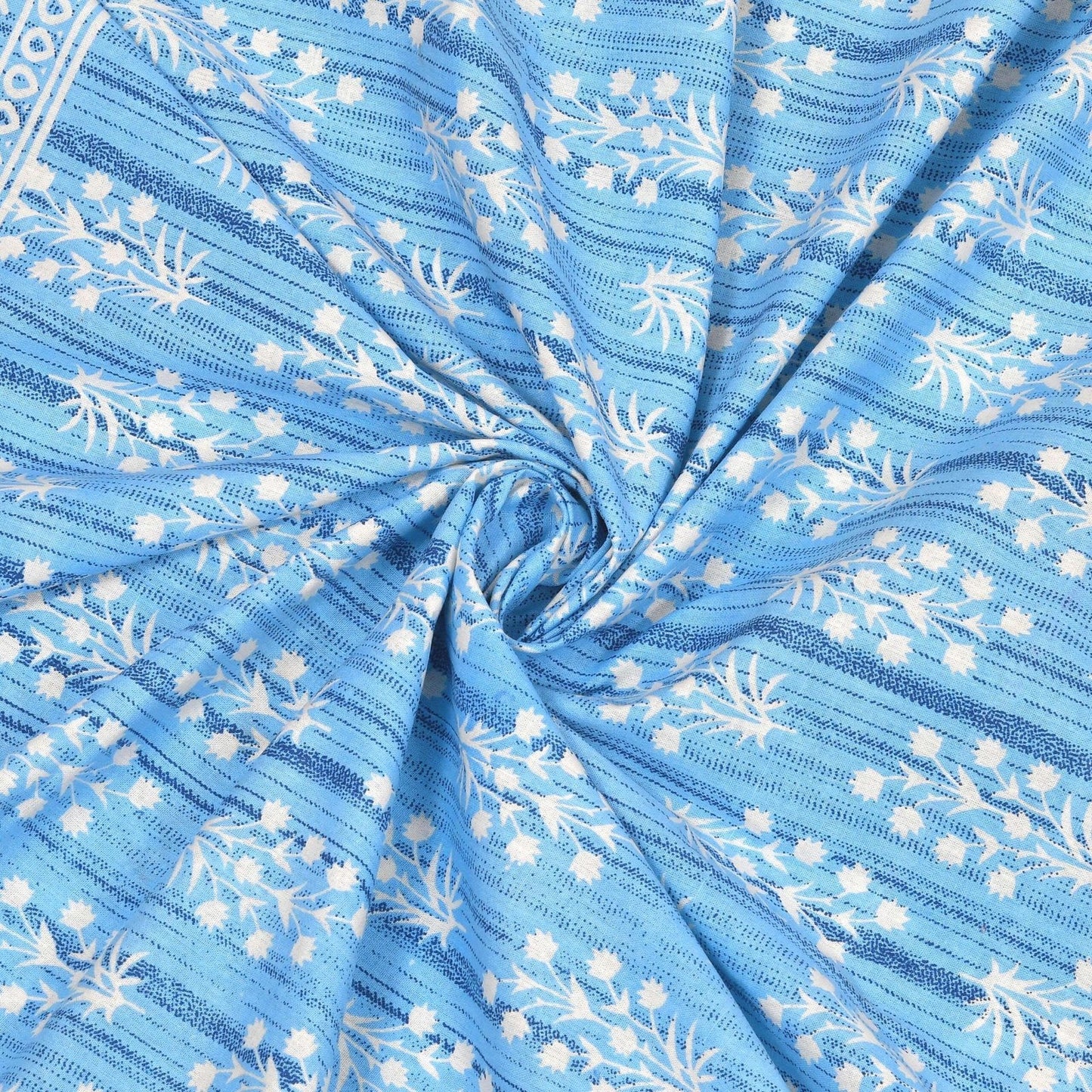 100% Pure Cotton Traditional Printed Bedsheet for Double Bed King Size Bedsheet with 2 Pillow Covers