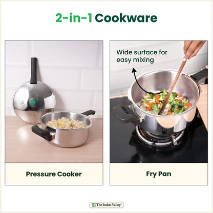 The Indus Valley Premium Stainless Steel Outer Lid Pressure Pan